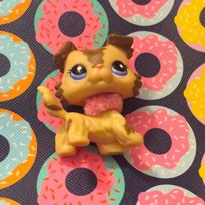 LPS brown collie dog rare # 2210